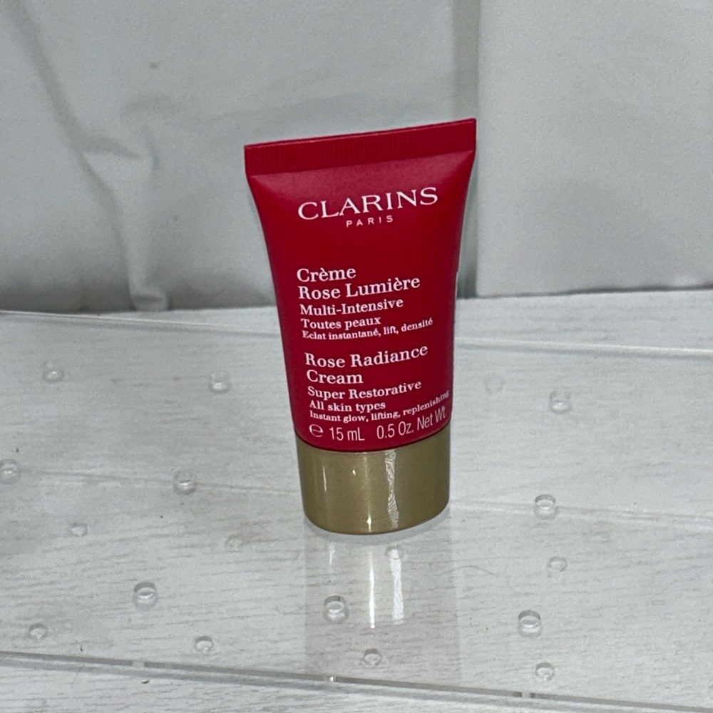 Clarins Paris Rose Radiance Cream Super Restorative All Skin Types 0.5 Oz 15 mL